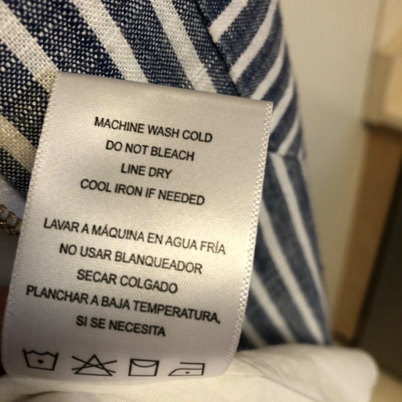 Atelier Blue Dress size 12, linen/rayon - Picture 5 of 8